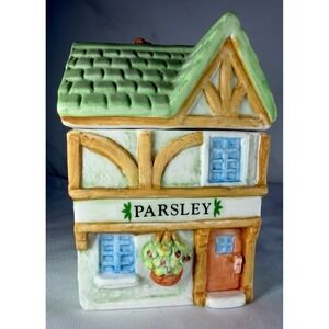 Vtg Spice Jar PARSLEY Country Kitchen Collection 1994 NIB House Cottage Core